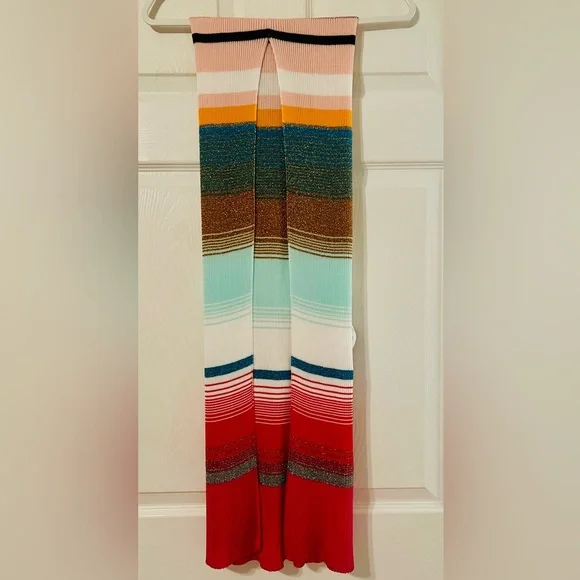 Missoni Maxi Dress Cover Up Striped Knitted One Shoulder Bodycon Slit S - Picture 8 of 15